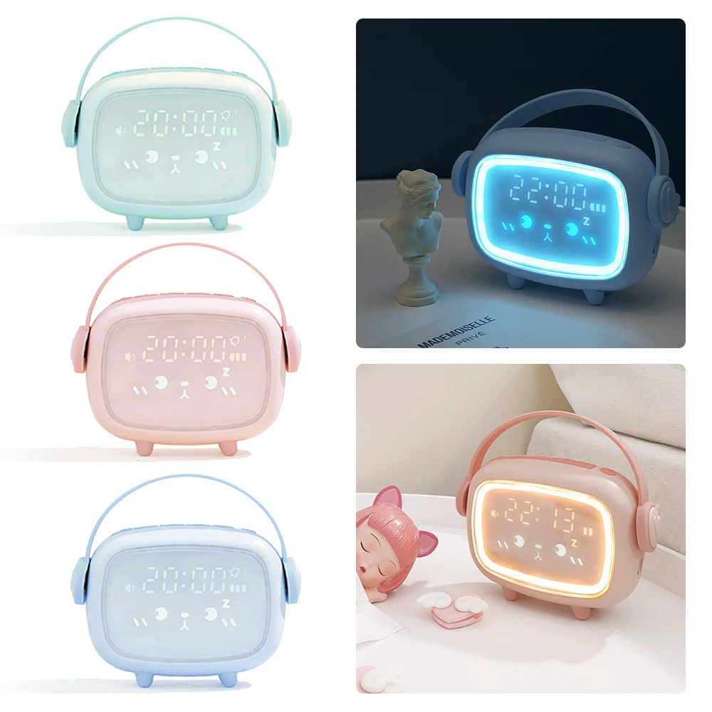 

Cute Night Light Alarm Clock Timing Countdown Alarm Clock LED Smart Kids Alarm Clock Night Light For Home Decor