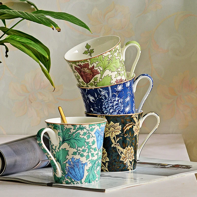 

Large Floral Coffee Mug for Women Large Coffee Mug for Cappuccino Latte Housewarming Gifts Style Ceramic Mug