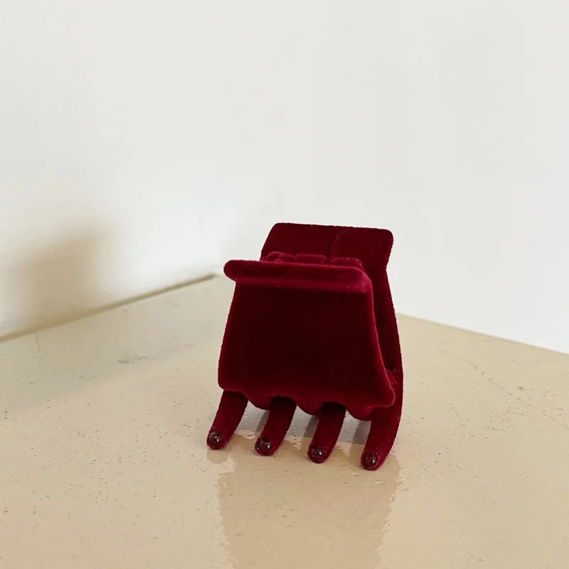 Бархатные черные и красные заколки для волос аксессуар конского хвоста