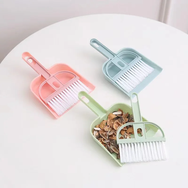 Mini Broom and Dustpan Set Toddle Small Cleaning Brush for Desk Portable Desktop Sweeper Garbage Cleaner Household Cleaning Tool