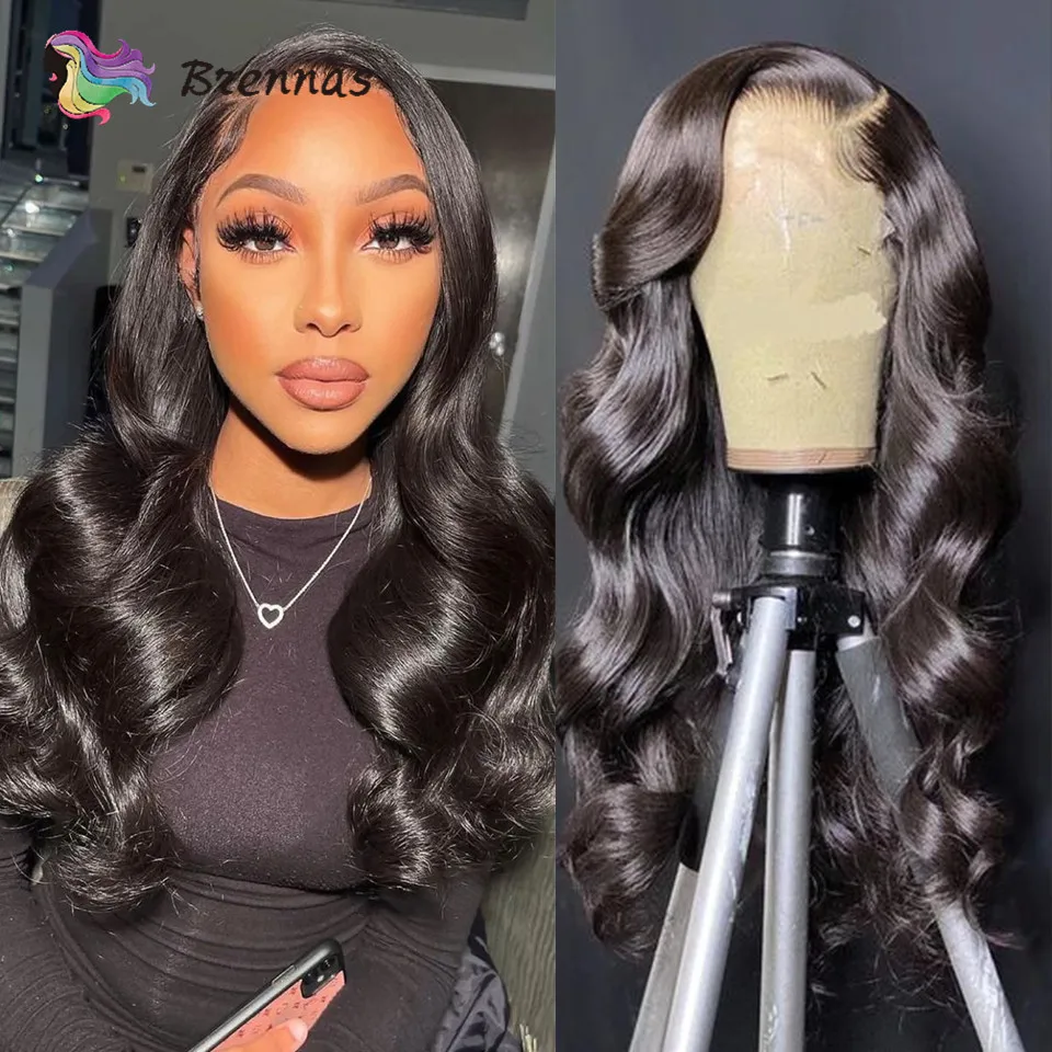 Human Hair Lace Wigs For Women Human Hair Preplucked Natural Color Indian Body Wave Human Hair Lace Frontal Wigs Bleached Knots