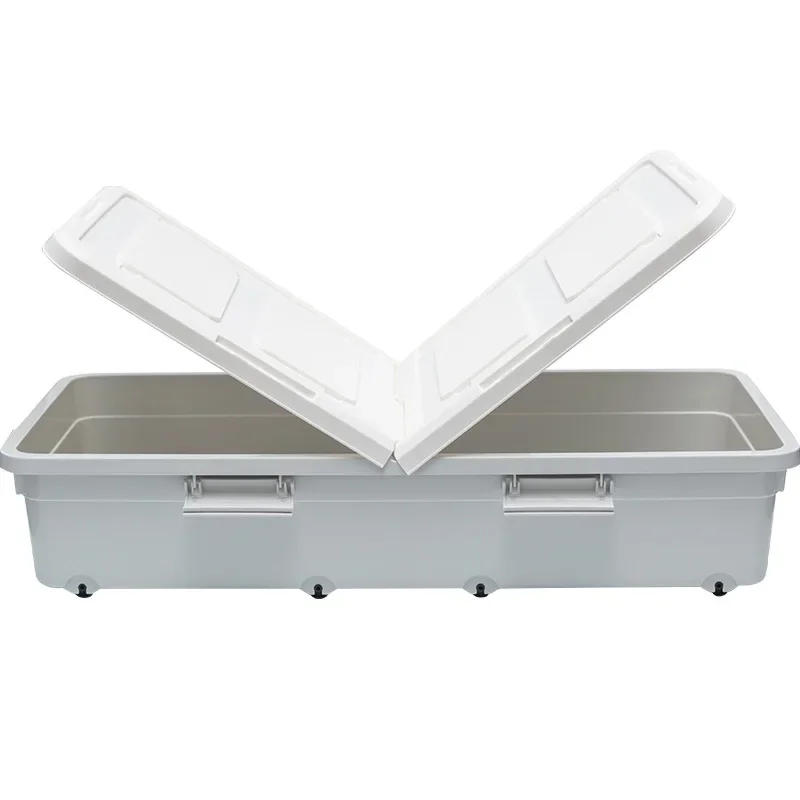 8-колесный ящик для хранения с крышкой нижний шкивов одеяло органайзер одежды