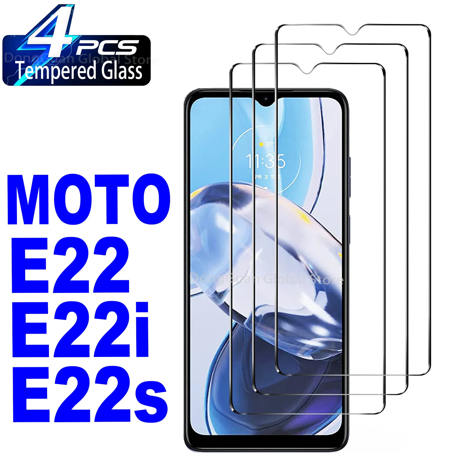 

4Pcs HD Tempered Glass For Motorola Moto E22 E22i E22s E32 E32s E40 S30 Edge 20 Pro X30 Moto E7 Power Screen Protector Glass