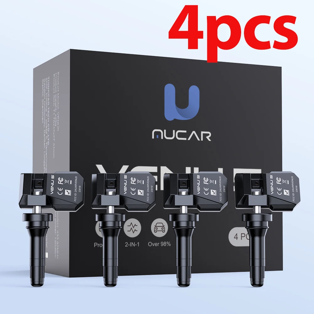 

4 шт./компл. MUCAR VENU 5 датчик TPMS автомобильный монитор давления в шинах тестер 315 МГц и 433 МГц инструмент для ремонта шин обучение/активацию/программирование