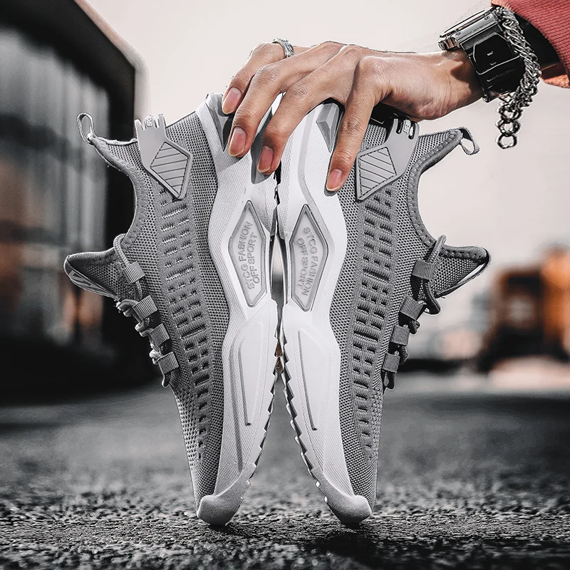 Men Running Shoes Non-slip Shock Absorption Lightweight Sneakers Tennis Shoes Male Comfortable Casual Shoes