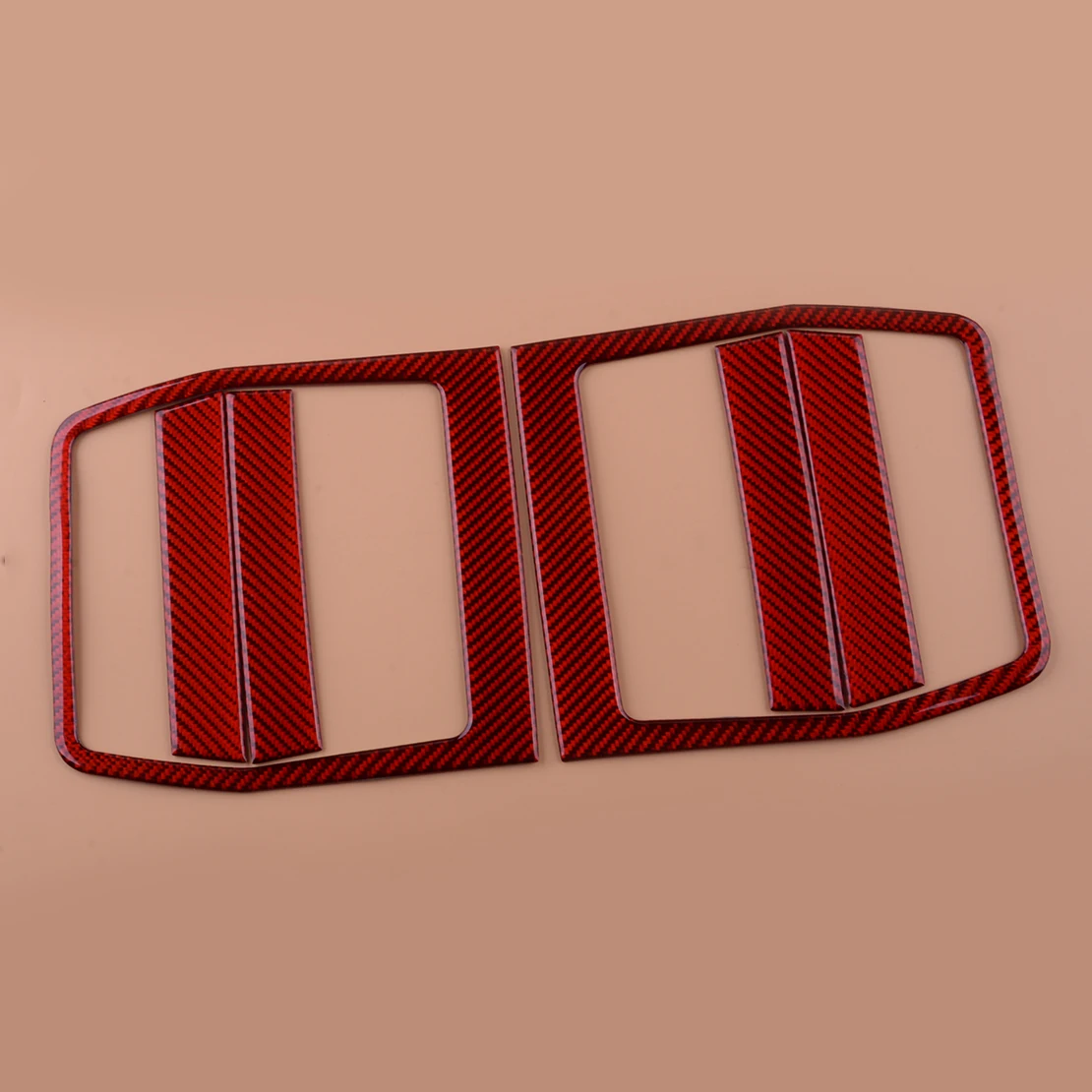 

6Pcs/Set Car Red Carbon Fiber Interior Door Pusher Panel Cover Trim Fit For Dodge Challenger 2008 2009 2010 2011 2012 2013 2014