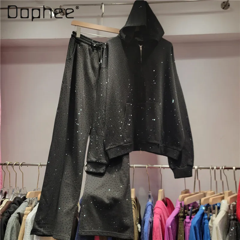 Толстовки High Street Diamond комплекты из 2 предметов женские свободные повседневные