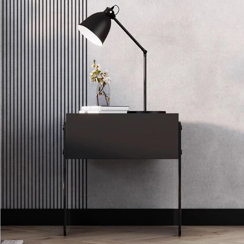 Черный промышленный прикроватный столик винтажная Роскошная гостиная