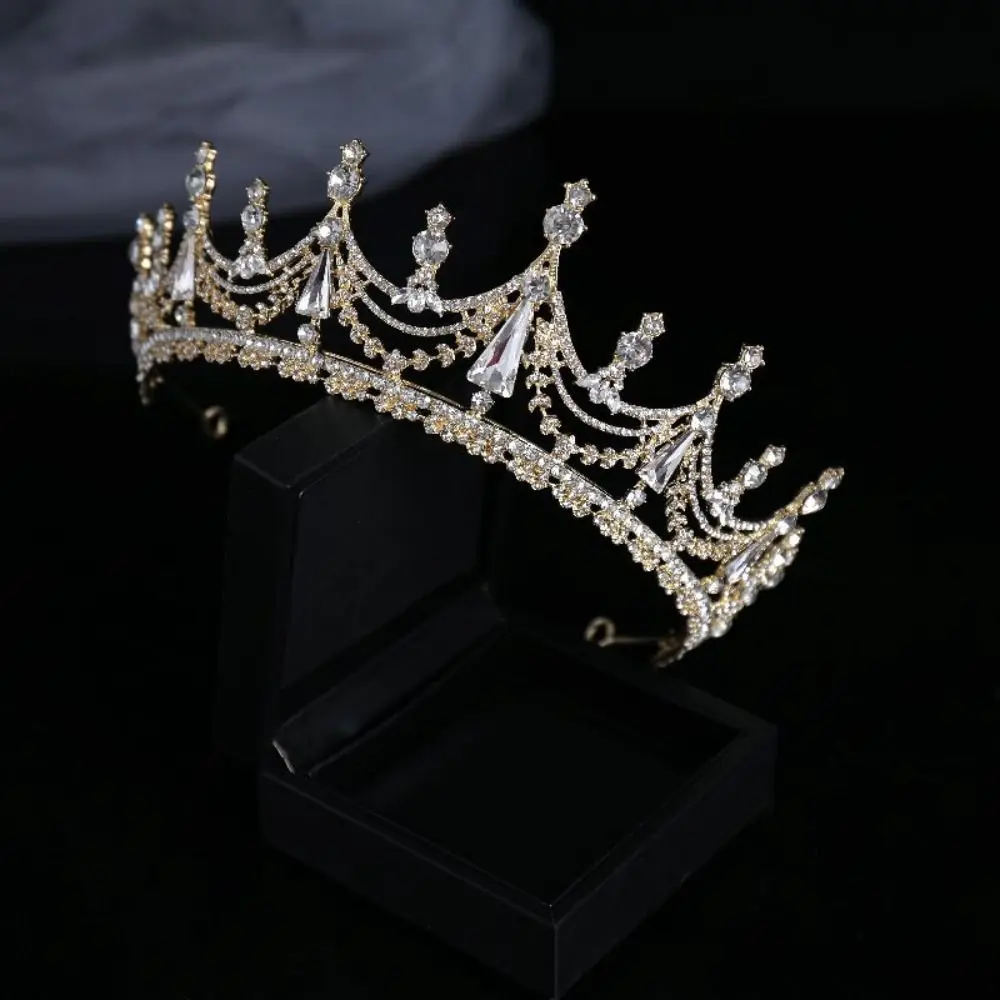 

Hair Hoop Headwear For Bride Zinc Alloy For Girl Korean Style Tiaras Fashion Jewelry Bridal Crowns Diamond Tiara