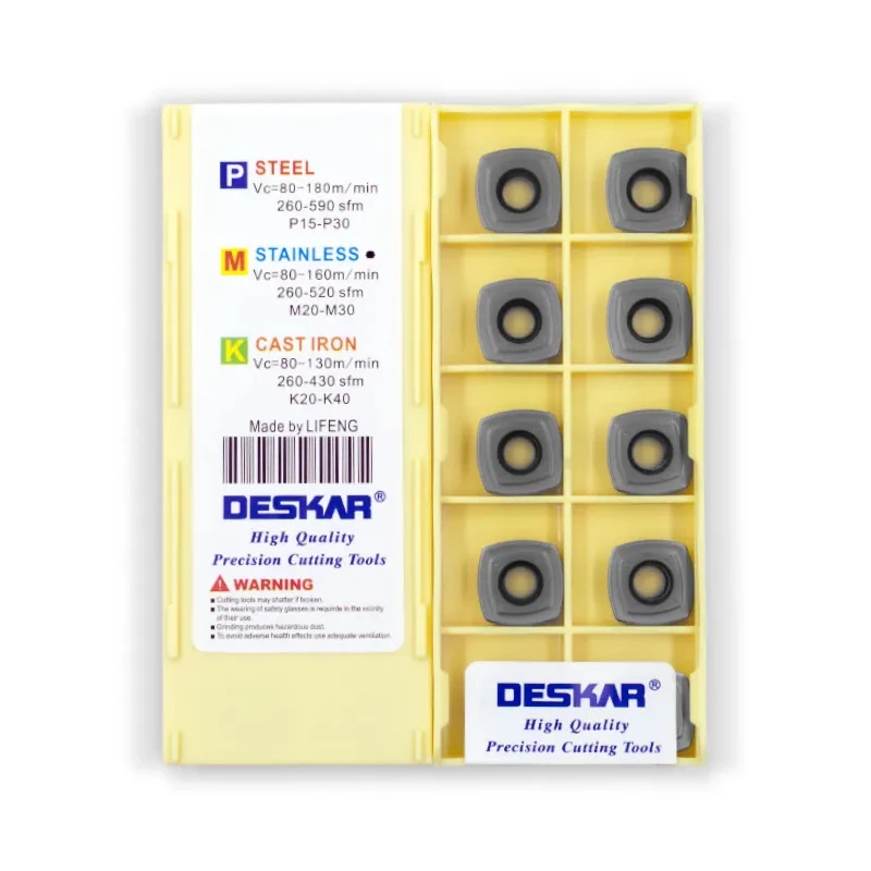 Фото DESKAR SDMT SDMT120512 SDMT150512 PH GH LF6018 TF618 Инструменты для ЧПУ ASRF ASRF12 ASRF15 Сменные твердосплавные фрезерные пластины для высокоскоростной обработки №4