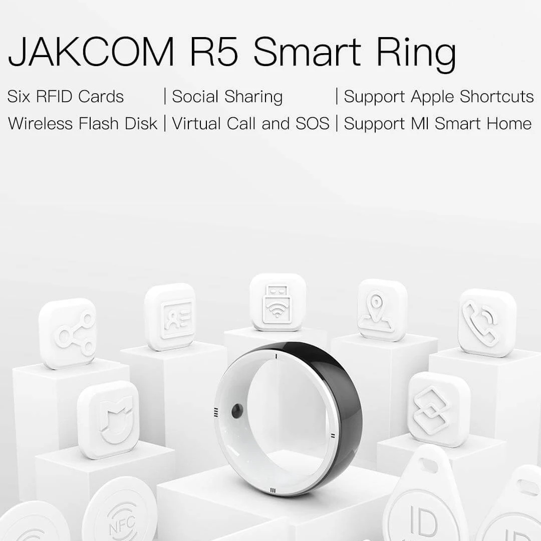 Смарт-часы JAKCOM R5 с 6 RFID-картами, смарт-приспособления для ношения, часы с NFC, для IOS, Android, мобильный браслет, часы с переключателем Ewelink для ПК