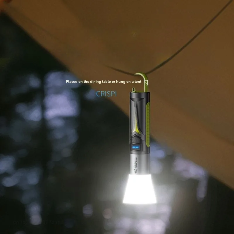 Фото Xiaomi супер яркий светодиодный фонарик с крючком походный светильник USB перезаряжаемый масштабируемый уличный водонепроницаемый фонарик №3