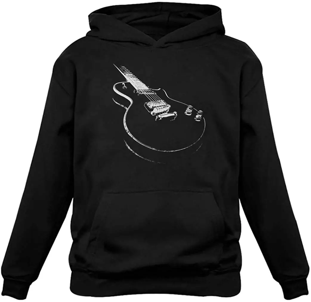 

Подарок для гитариста-Крутая толстовка с капюшоном для музыканта электрогитары пуловеры с длинным рукавом повседневные Модные топы одежда...