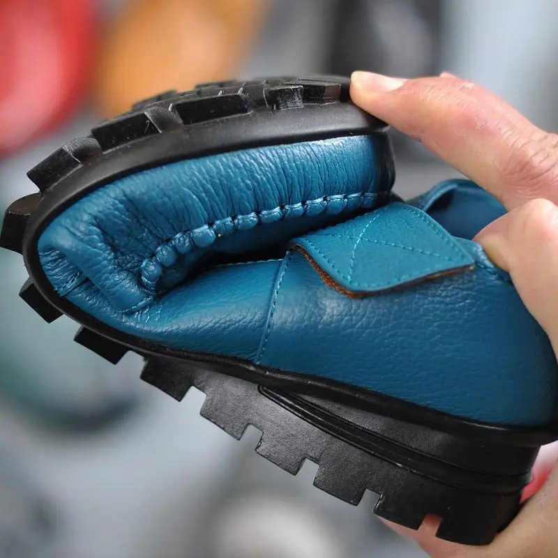 Women Ballet Flats Vintage Mom Shoes Women Flats Mary Jane Shoes With Hook Loop Ladies Leather Flat Shoes Driving Shoes 2023