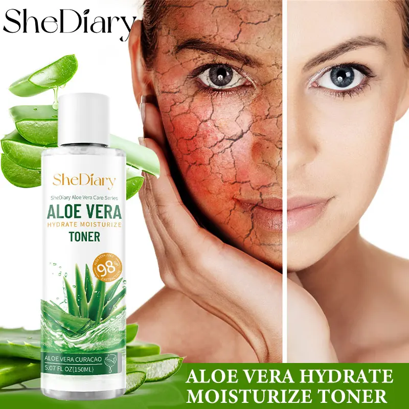 

150ml Aloe Vera Toner Facial Moisturizing Oil Control Lifting Firming Face Toner Natural Glowing Skin Beauty Health