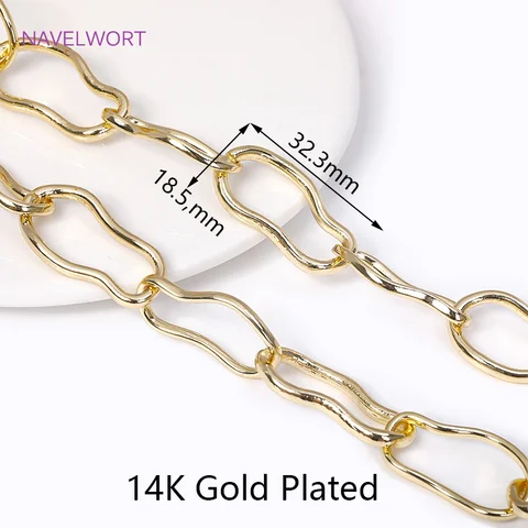 NAVELWORT Позолоченные латунные цепочки для бижутерии