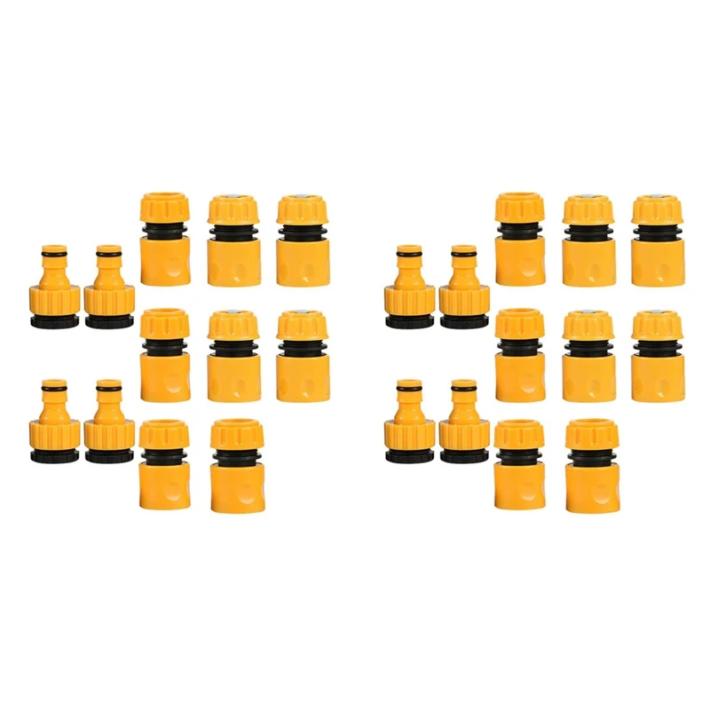 

24Pcs Garden Irrigation Hose Connectors Kits With Tap Connectors & Hose End Connectors & Stop Connectors