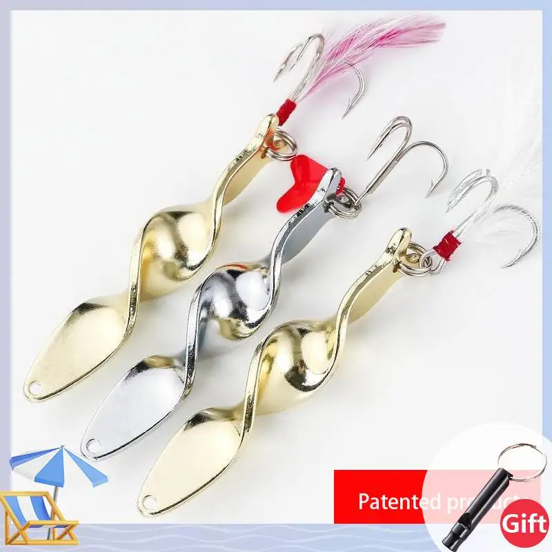 

Rotating Metal Spinner Spoon Fishing Lure Hard Baits For Trout Pike Pesca Peche Treble Hook Tackle 1PCS 7g 10g 14g 21g