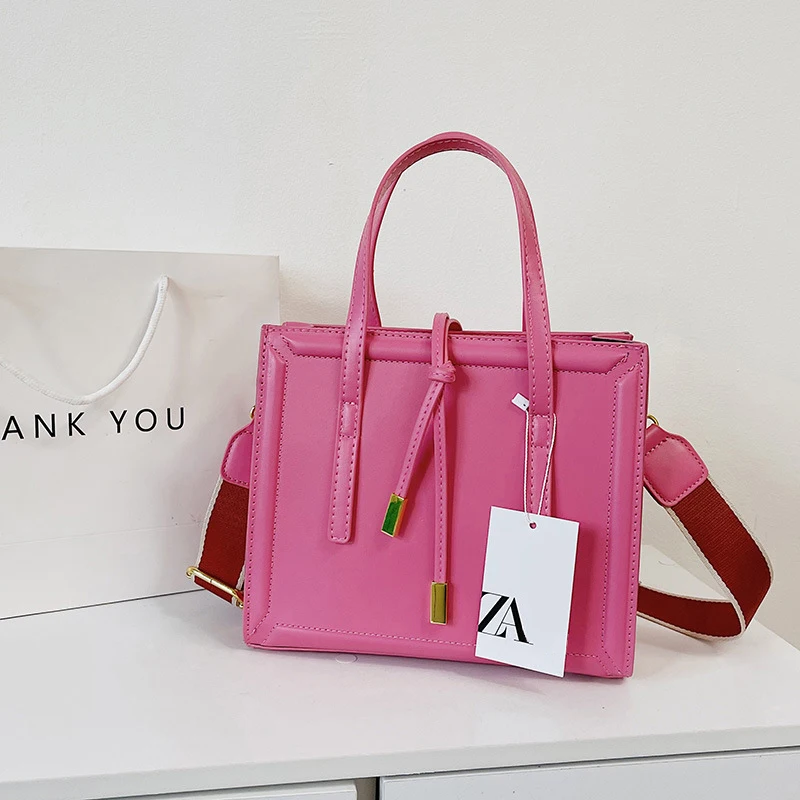 

Новинка 2022, женская сумка-тоут ZA высокого качества в европейском и американском стиле, сумка ярких цветов, Высококачественная текстурная бо...