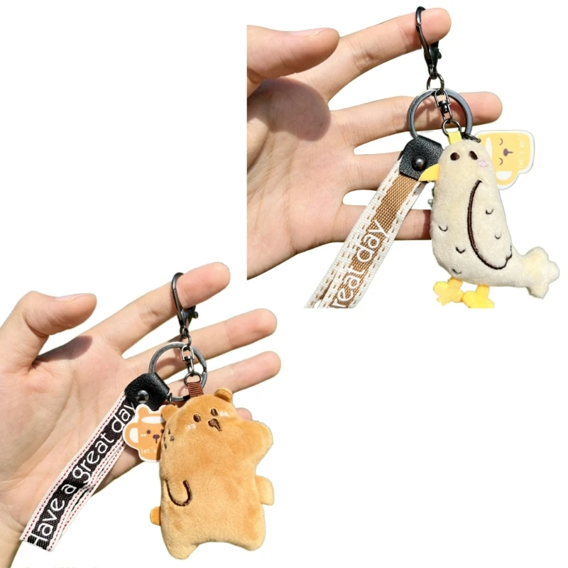 

Lovely Plush Bear/Seabird Ornament Stuffed Toy Squeak Animal Charm Decor HXBA