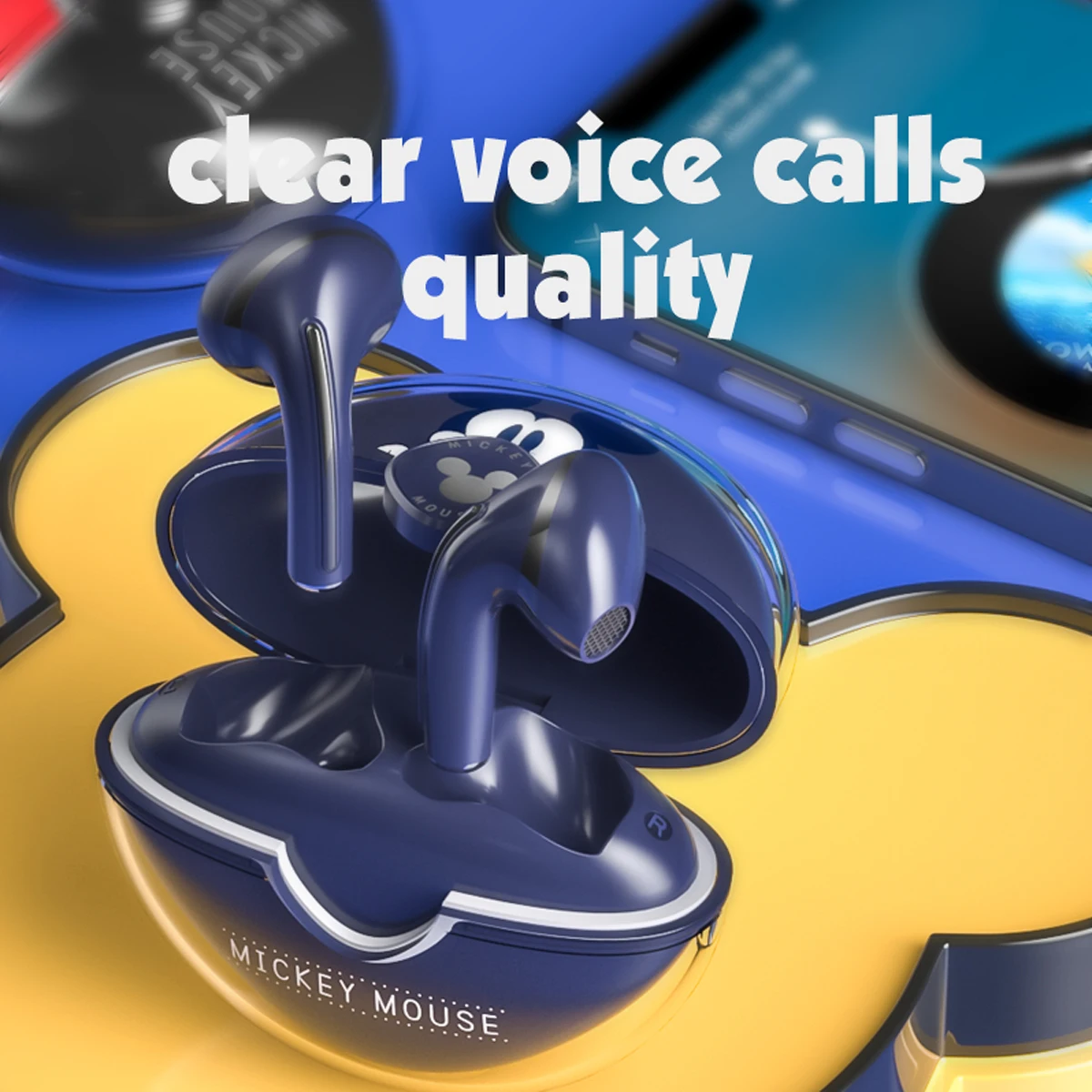 New Original disney earbuds mickey Bluetooth 5.0 Wireless headphones Low Latency Stereo Gaming earbuds Headest for IOS Android