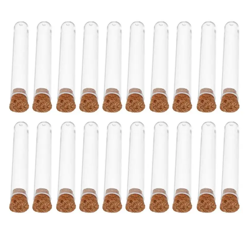 

40Pcs Test Tubes Laboratory Supplies Tubes with Stoppers Chemistry Teaching Tool