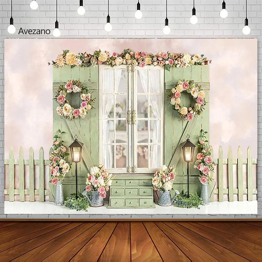 

Avezano весенний фон для фотосъемки детский день рождения розовая стена окна подоконник цветочный магазин для мальчиков девочек портретный фон