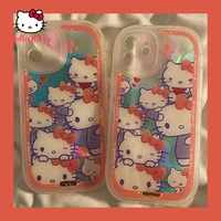 hello kitty mobile phone case for iphone 6s78pxxrxsxsmax1112pro12mini phone cute cartoon laser case cover
