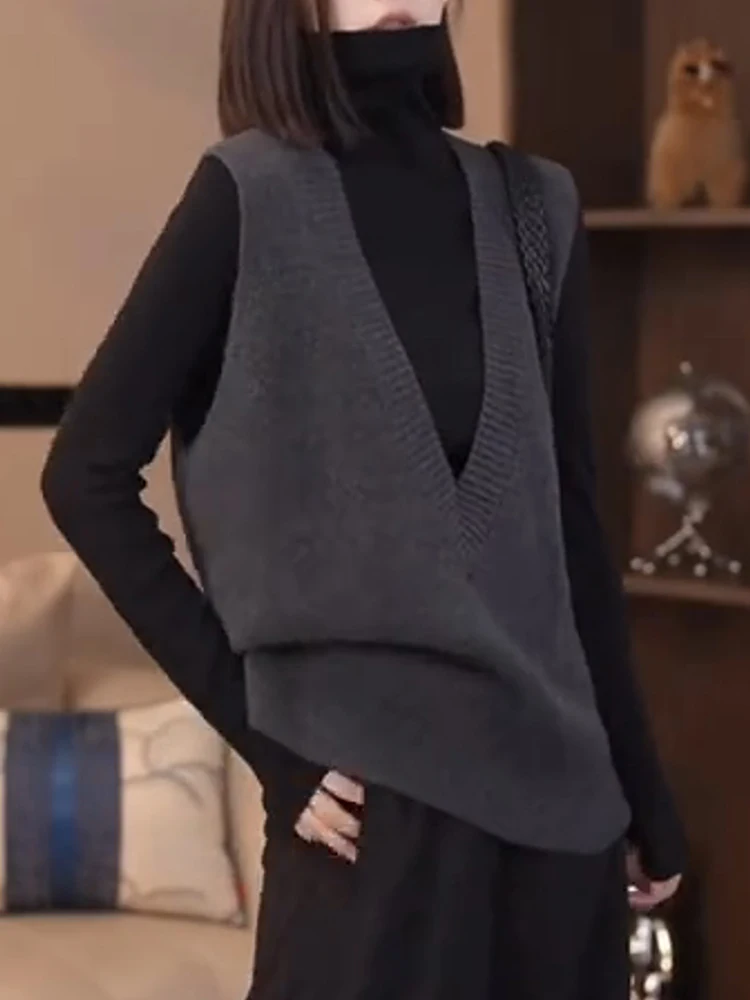 Европейские товары больших размеров. Высококачественный серый жилет без рукавов