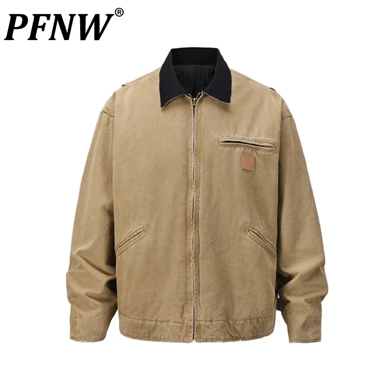

Мужская повседневная куртка на молнии PFNW, изношенная винтажная куртка с подкладкой в стиле сафари, верхняя одежда на осень-зиму 2023, 28W2003