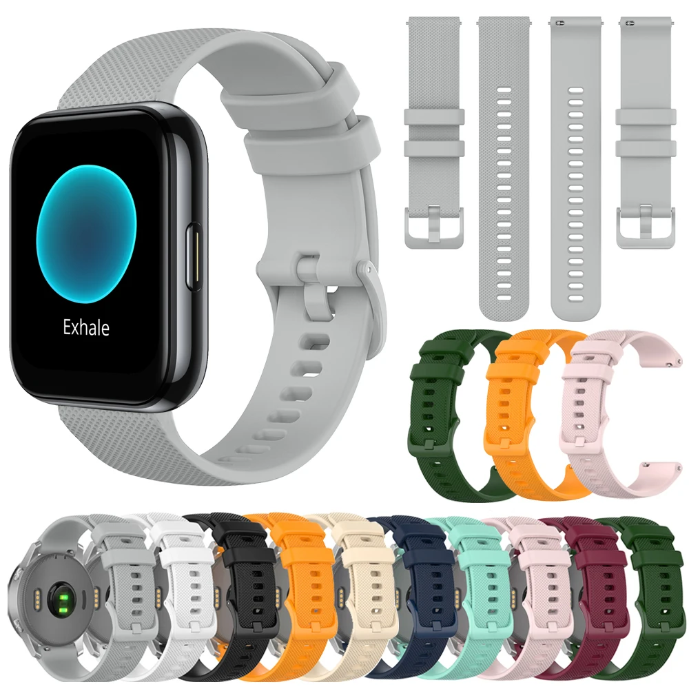 Ремешок силиконовый Easyfit для смарт-часов Realme Watch S 2 Pro спортивный браслет Fossil Gen