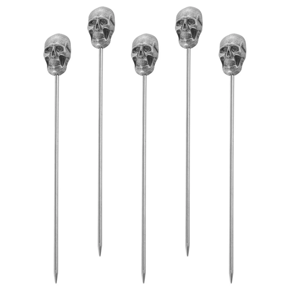 

5 Pcs Toothpicks Sign Household Picks Fruit Coffee Decor Portable Party Accessories Drink Supplies Halloween Toothpicks