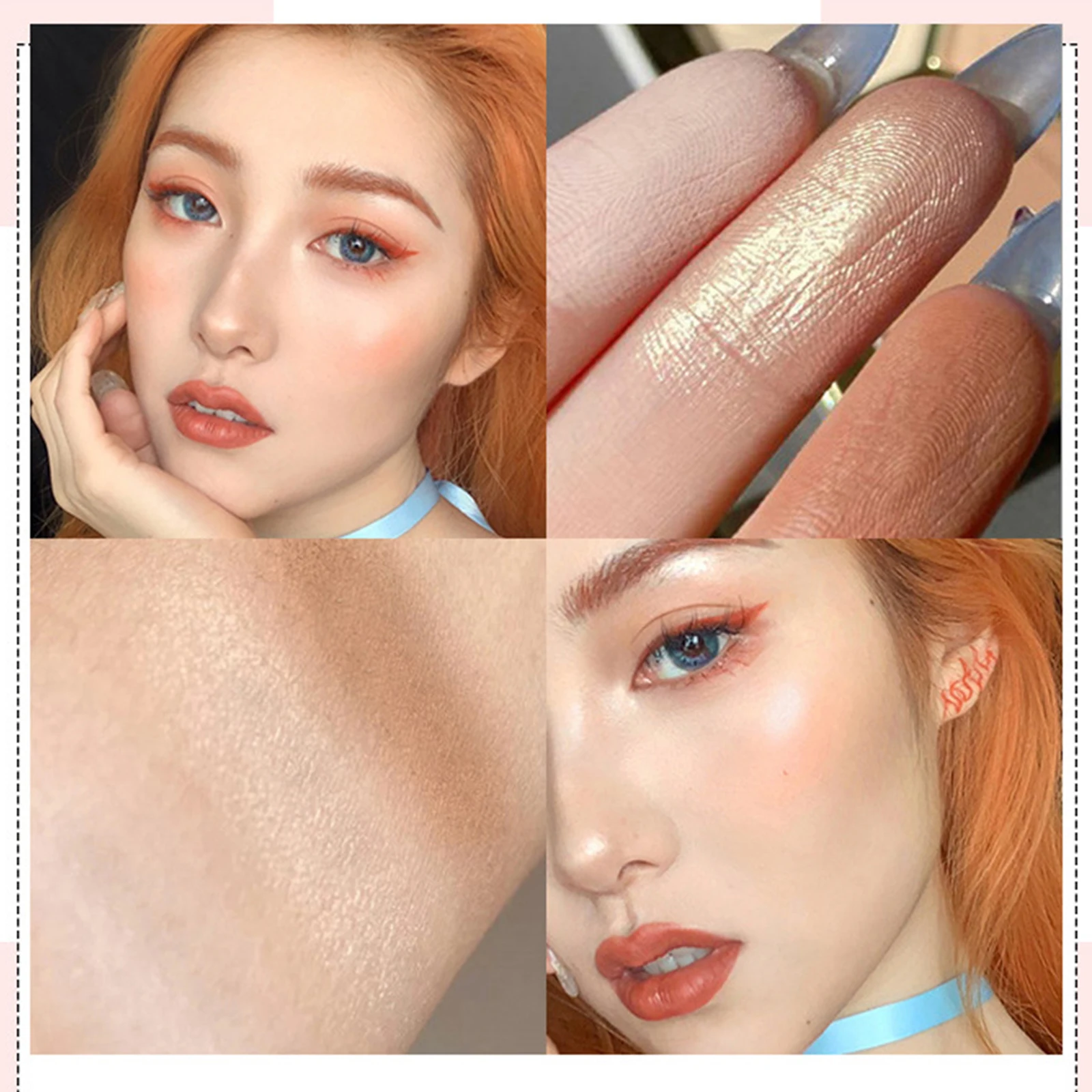 

3 In 1 Face Contouring Highlighter Blush Makeup Shadow Palette Makeup Matte Bronzer Glitter Contour Powder Palette For Women