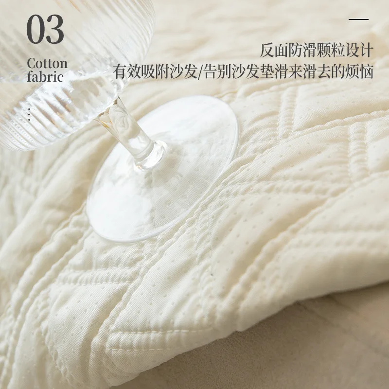 Темно-серая промытая хлопковая подушка для дивана тканевая Нескользящая