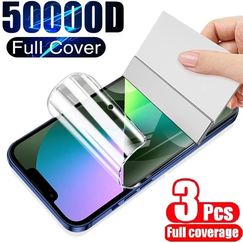 

Гидрогелевая пленка для iPhone 11 12 13 Pro XR X XS Max, защитная пленка для экрана iPhone 14 Pro Max Mini 7 8 6 6S Plus 5S SE, 3 шт.