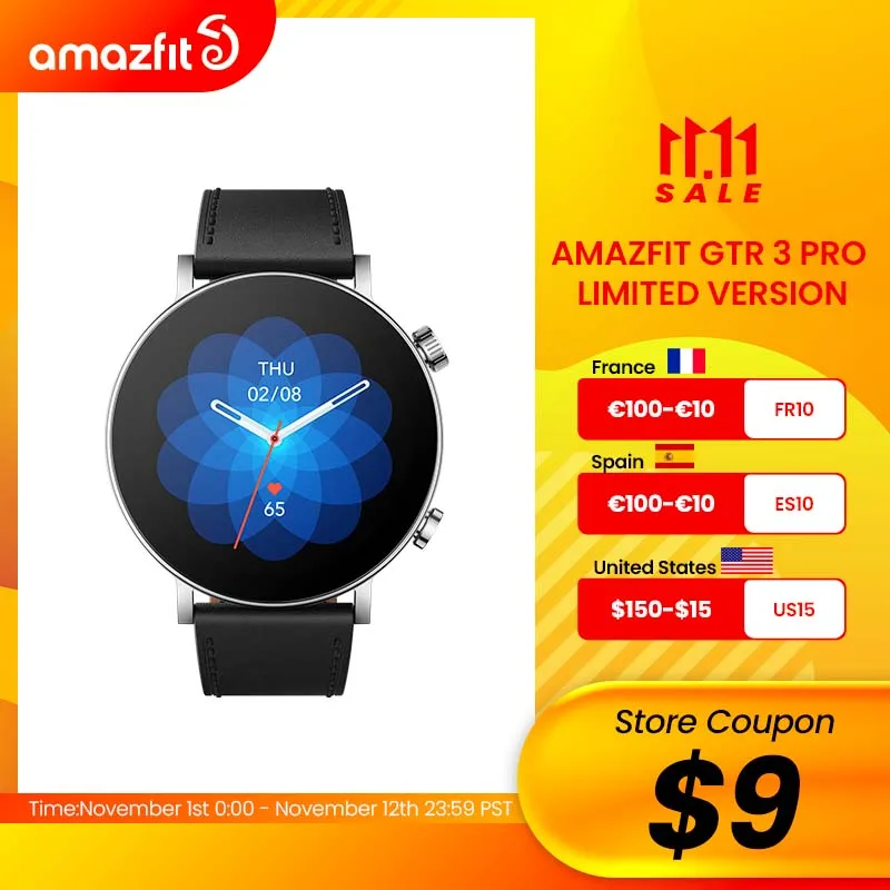  [Limited Edition] Amazfit GTR 3 Pro Smartwatch 24H Easy Health Management 12 Day Battery Life Smart Watch For Andriod 
