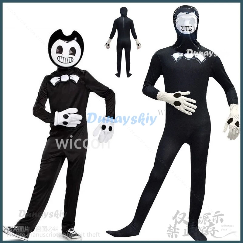 Anime Scary Game Costume Cosplay Halloween New Suit Jumpsuit Mask Horror Uniform Kids Boys Girls Party Pretend Role Playing
