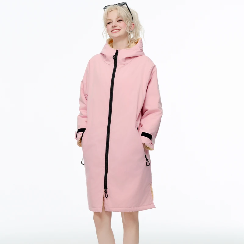 Фото SAILBEE Surf, куртка из ткани из микрофибры, плащ с капюшоном, пляжный серфинг, бассейн, подкладка, плащ, пальто унисекс, теплый халат для дайвинга №5