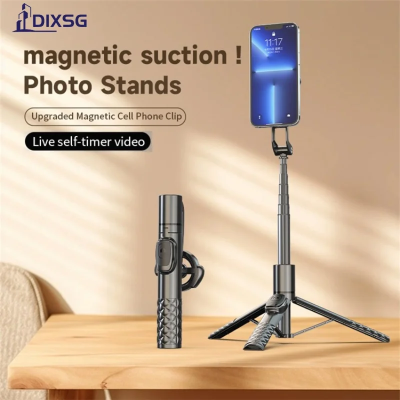 Магнитная селфи-палка DIXSG 1 24 м сплав + abs раздвижной Штатив для селфи с Bluetooth