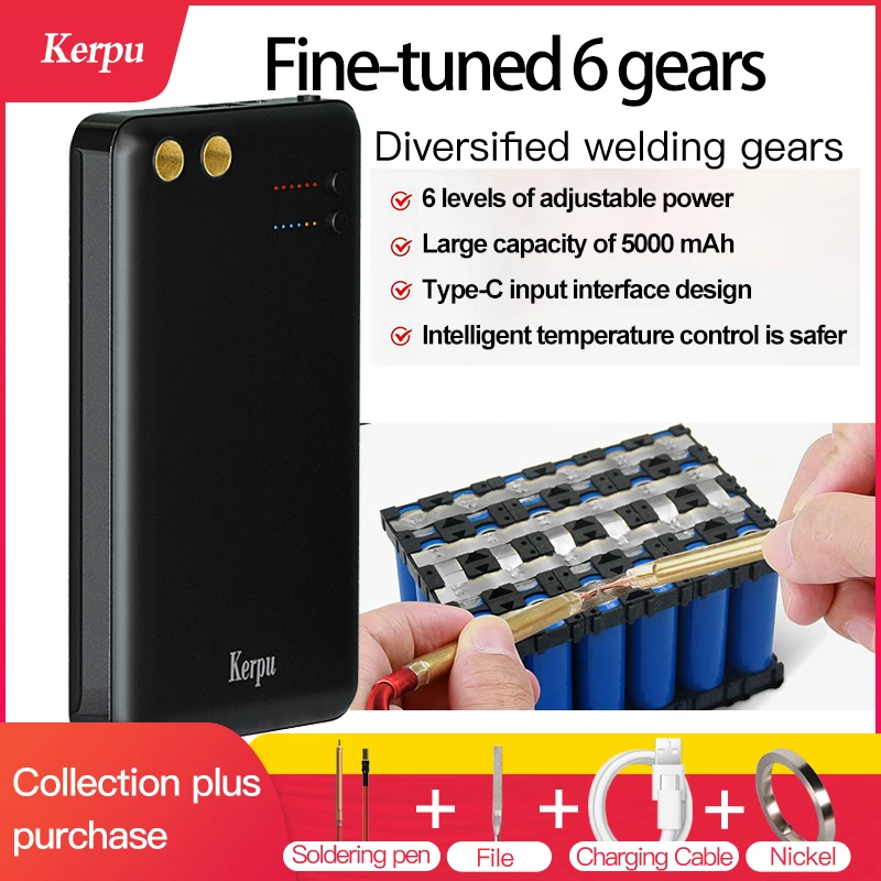 

Mini Spot Welder 6 Gears Portable Adjustable Spot Welding For 18650 Battery Spot Welder Spot Machine Tool Kit With Nickel Strip