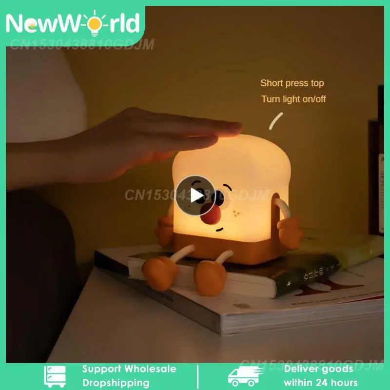 

Eye Light Birthday Creativity Toast Boy Night Light 9.3*6.8*10.7cm 182g Bedroom Lights Mobile Phone Holder Night Light Ornaments