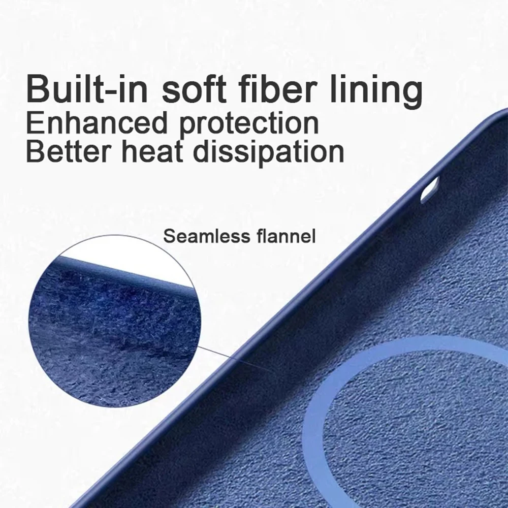 Official Magnetic Liquid Silicone Case With Animation For iphone 12 Pro Max 12 mini Multicolor Back Case Wireless Charging Cover