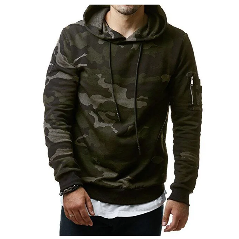 

Men's Hooded Sweatshirt Brand Autumn Winter Camouflage Military Sportswear Casual Hooded Jacket Male Pullover Coat Hot M-3XL