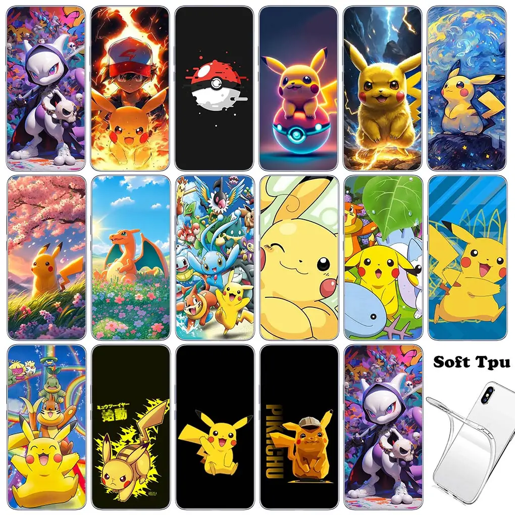Мультяшный чехол для телефона P-Pokemons GO P-Pikachus Motorola Moto E22 E40 E30 G200 G13 G14 G54 G84 G85 G04 G24 One