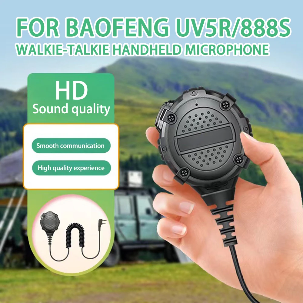 Baofeng микрофон Walkie Talkie аксессуары Tangent Mic плечевой Динамик PTT для Kenwood UV-5R UV82