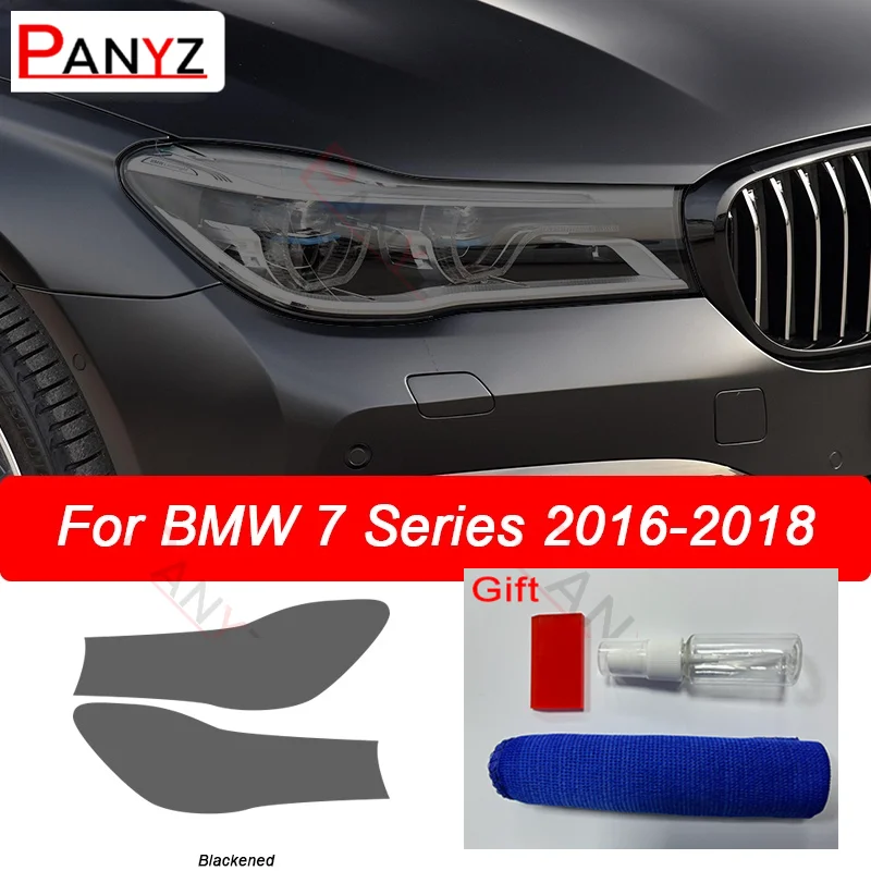 

2 шт. защитная пленка для фар автомобиля, прозрачная черная наклейка из ТПУ для BMW 7 серии F01 F02 F03 F04 G11 G12 2009-2020