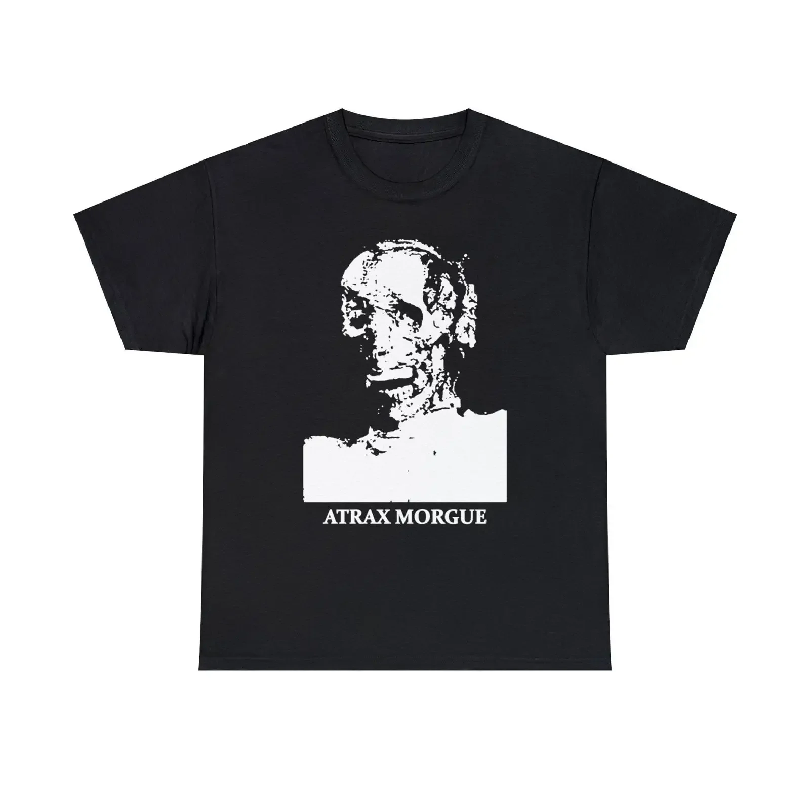 Фото Футболка Atrax Morgue Power Electronics Death Industrial Noise Music, винтажная, с эффектом потертости, стильная, с графическим принтом, мягкая, универсальная, мужская. №1