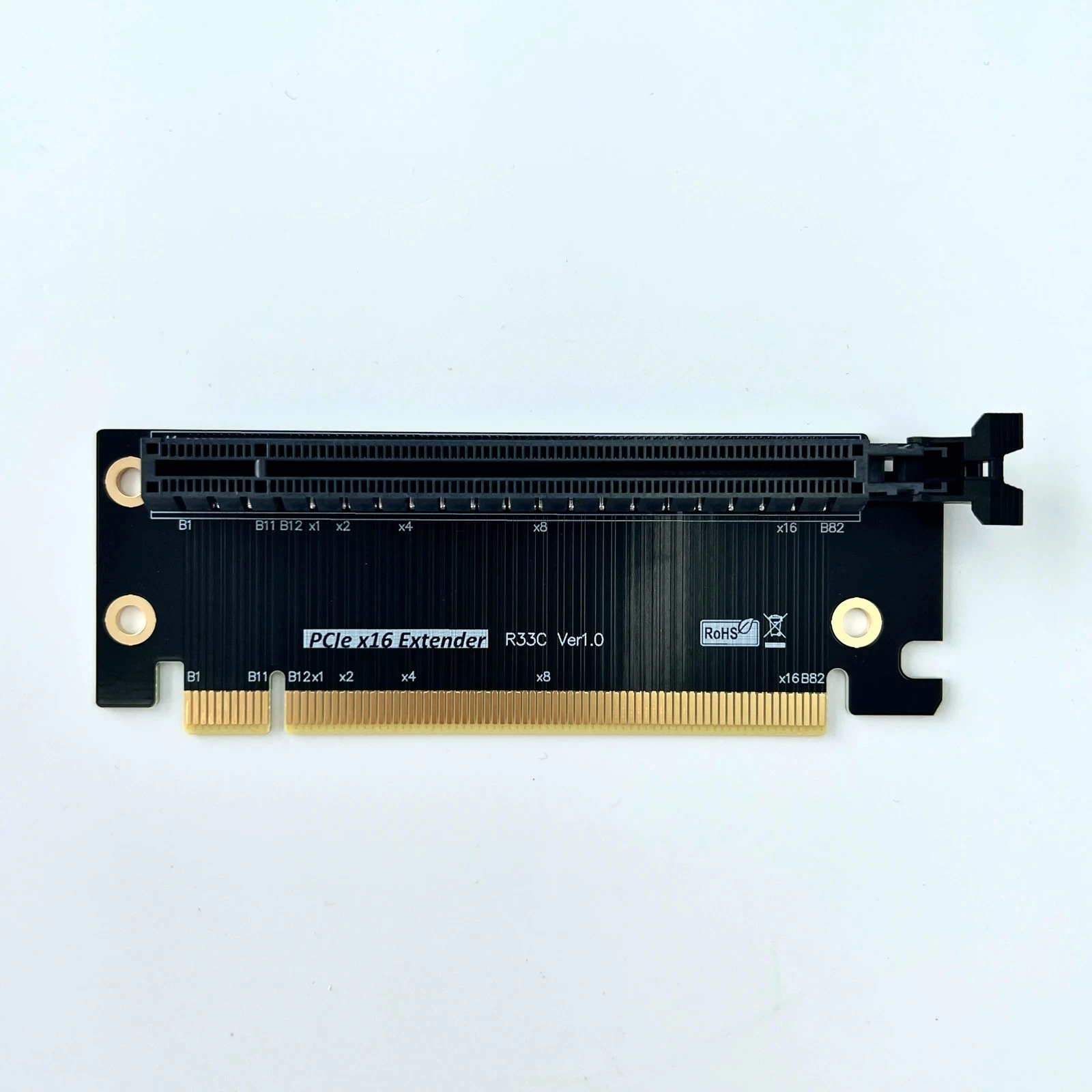 Фото Карта-адаптер-удлинитель PCIe 4.0 x16 с угловым разъемом 90 градусов для защиты графических процессоров, Gen4, для 1U/2U/3U серверов №4