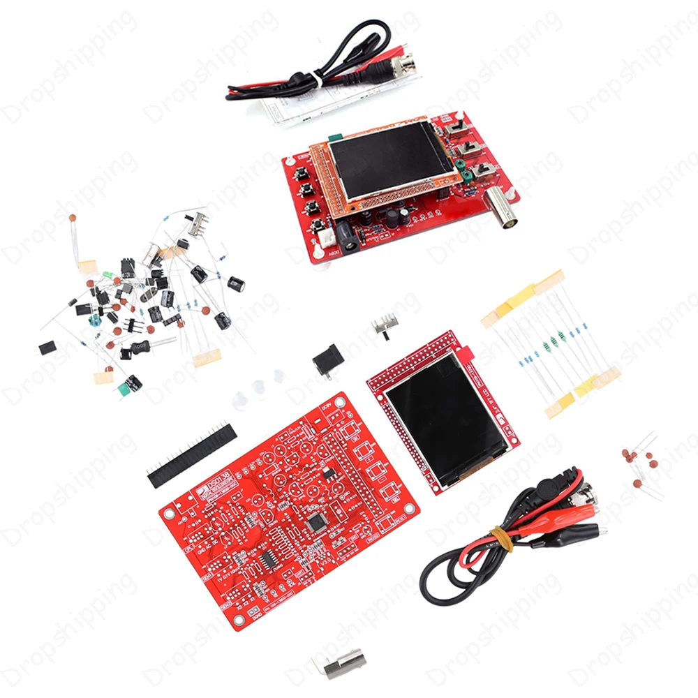 Цифровой осциллограф DSO138 с ЖК-дисплеем 2 4 дюйма и щупом крокодила