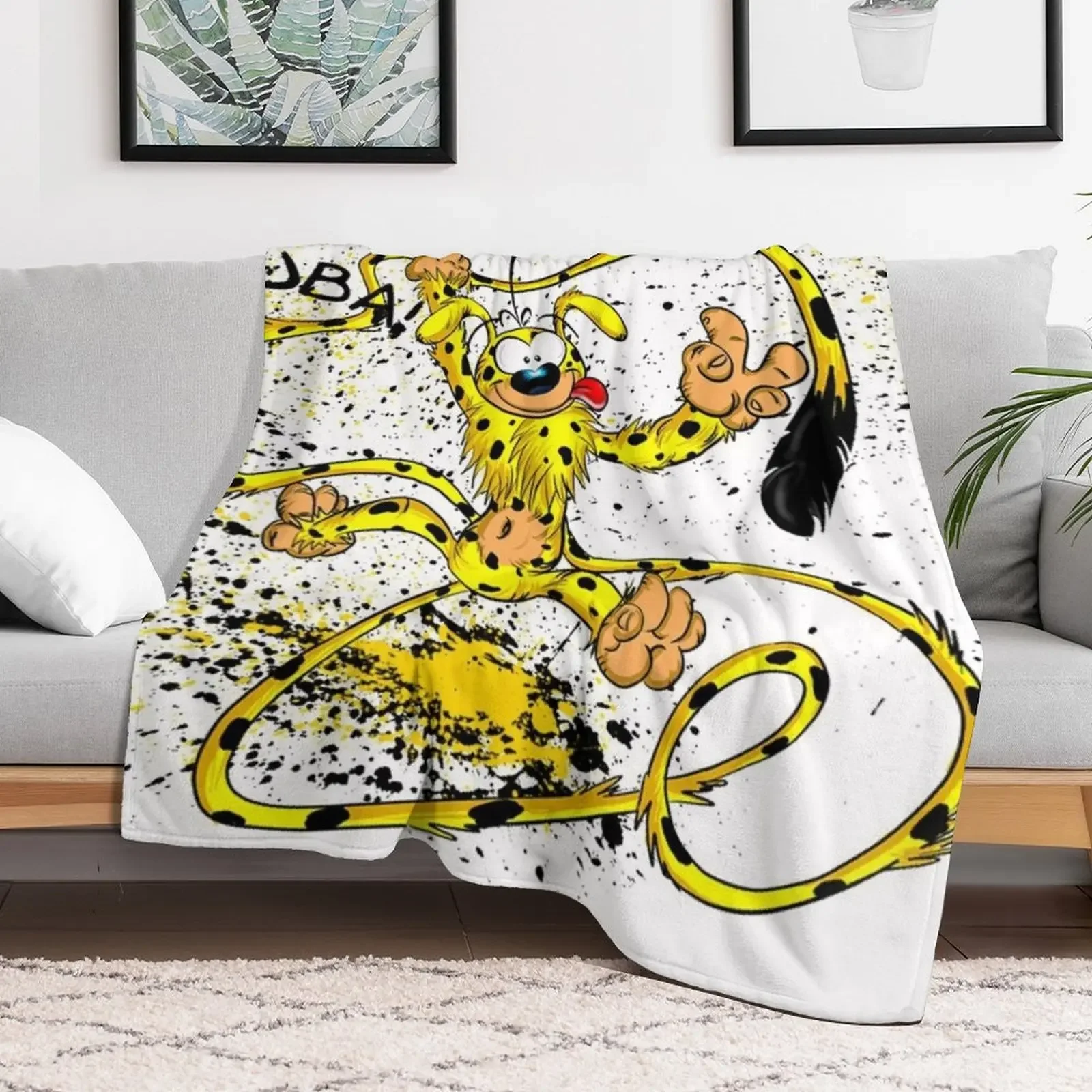 Фото Marsupilami - Мягкий теплый плед Houba для мужчин, для дивана №2